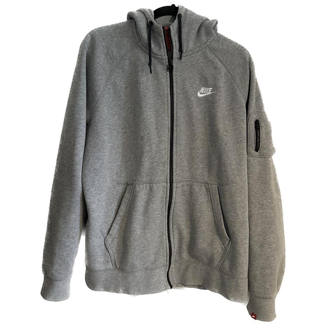 mens grey nike tech fleece hoodie