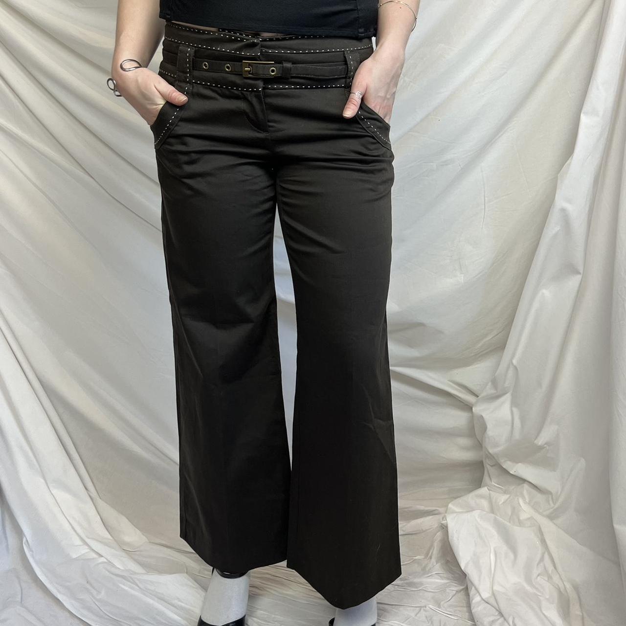 NEXT Women's Brown Geometric Wide Leg Trousers Drawstring size 12 Regular |  eBay