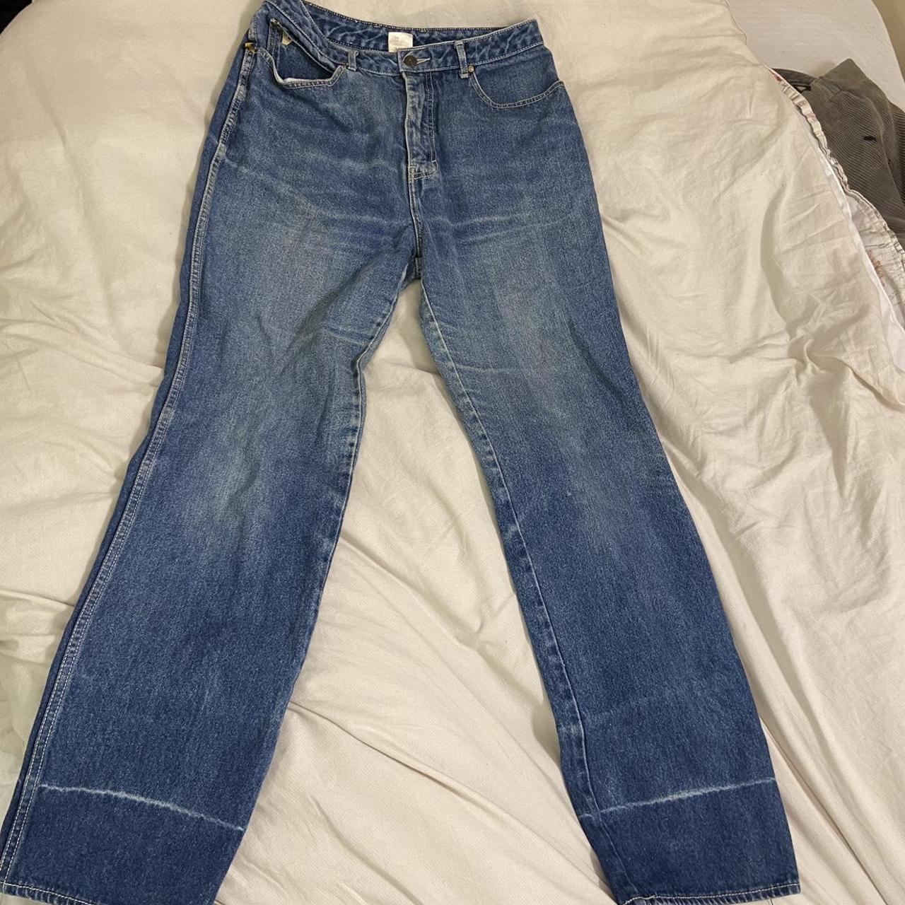 Insane vintage jeans Fits mid- high waisted Size... - Depop