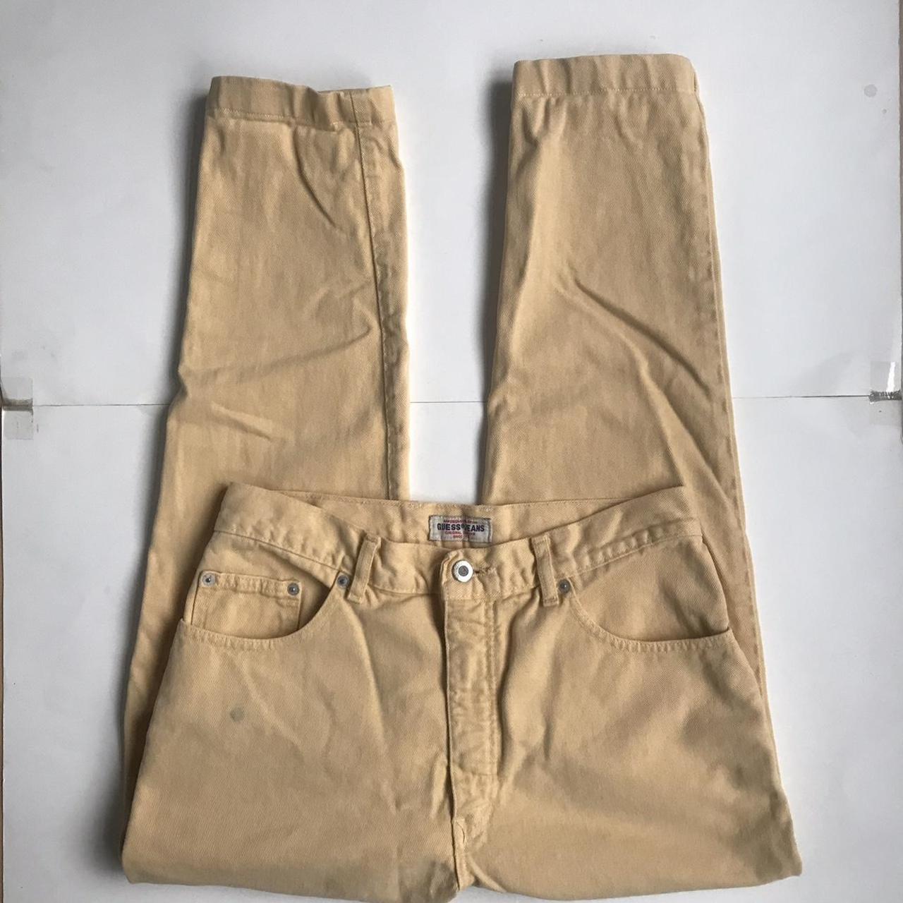 Guess Women's Tan and Yellow Jeans | Depop