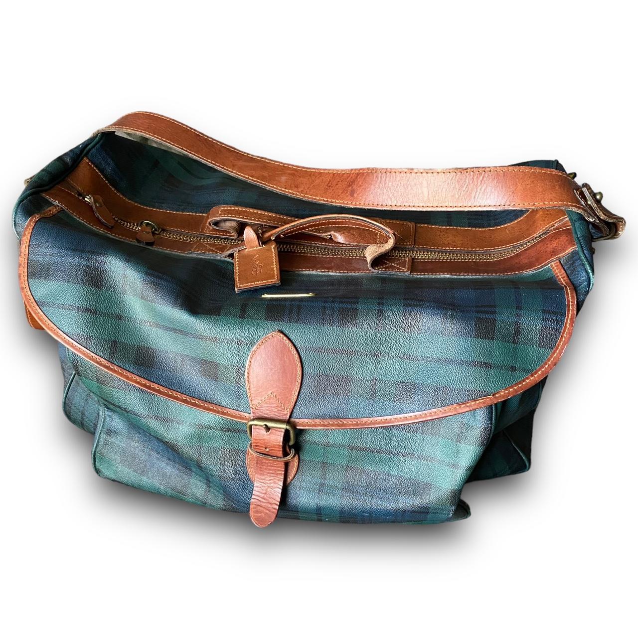 Vintage Polo Ralph Lauren Blackwatch Plaid Green Crossbody/Shoulder  Bag/Handbag