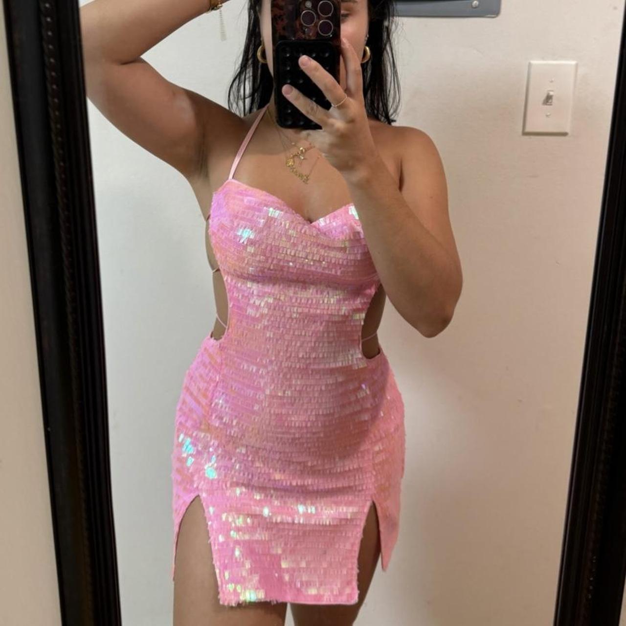 Fashion Nova Wish Sequin Dress Fashion Nova Pink Sequin Mini
