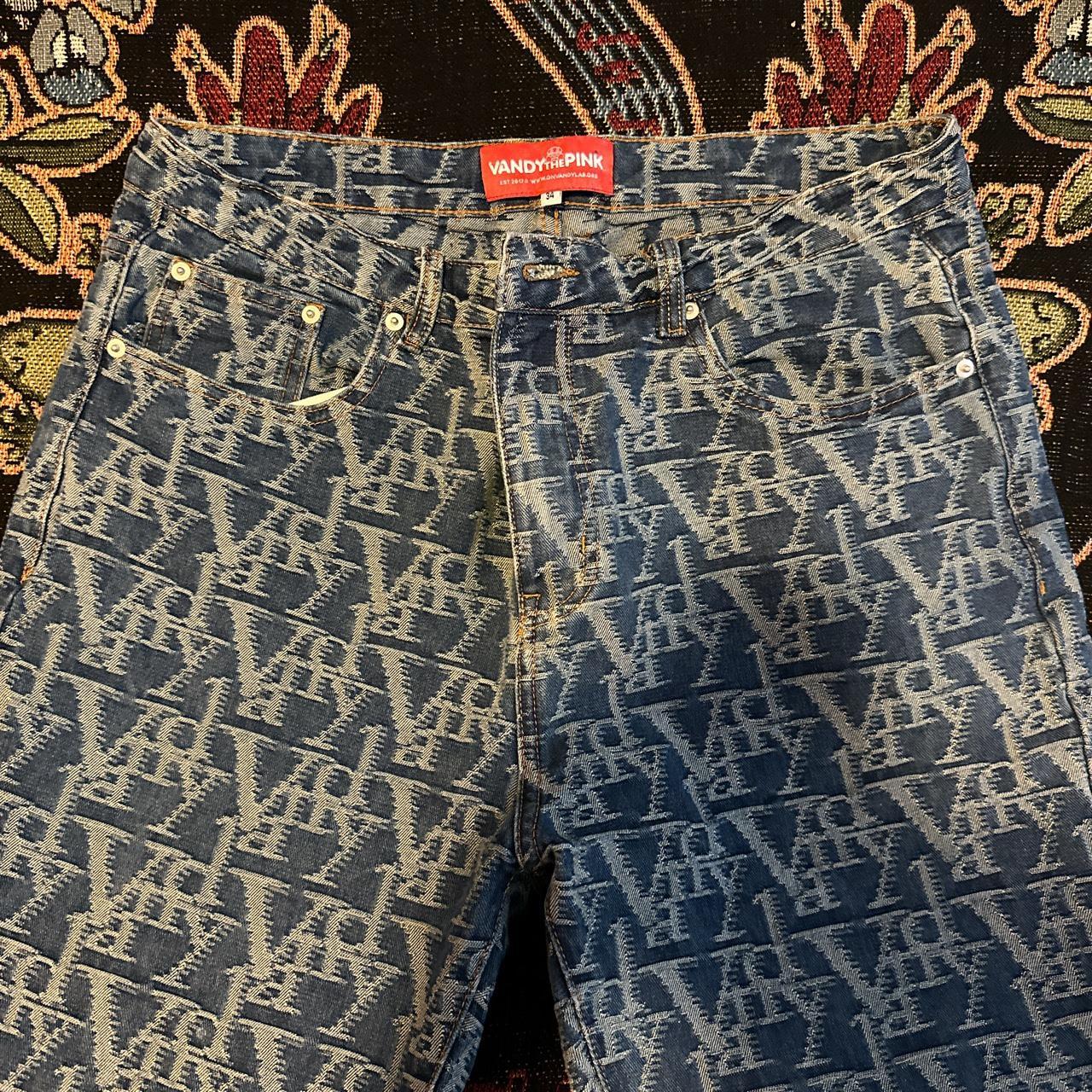 VANDY THE PINK VANDY ALL OVER PRINT JEANS VERY... Depop