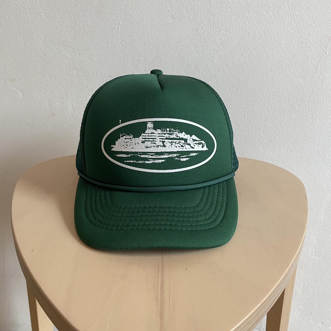 Corteiz Men's Green Hat | Depop