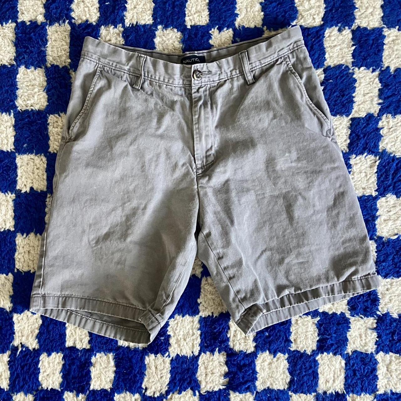 GREY CARGO SHORTS !!!!! description grey baggy... Depop