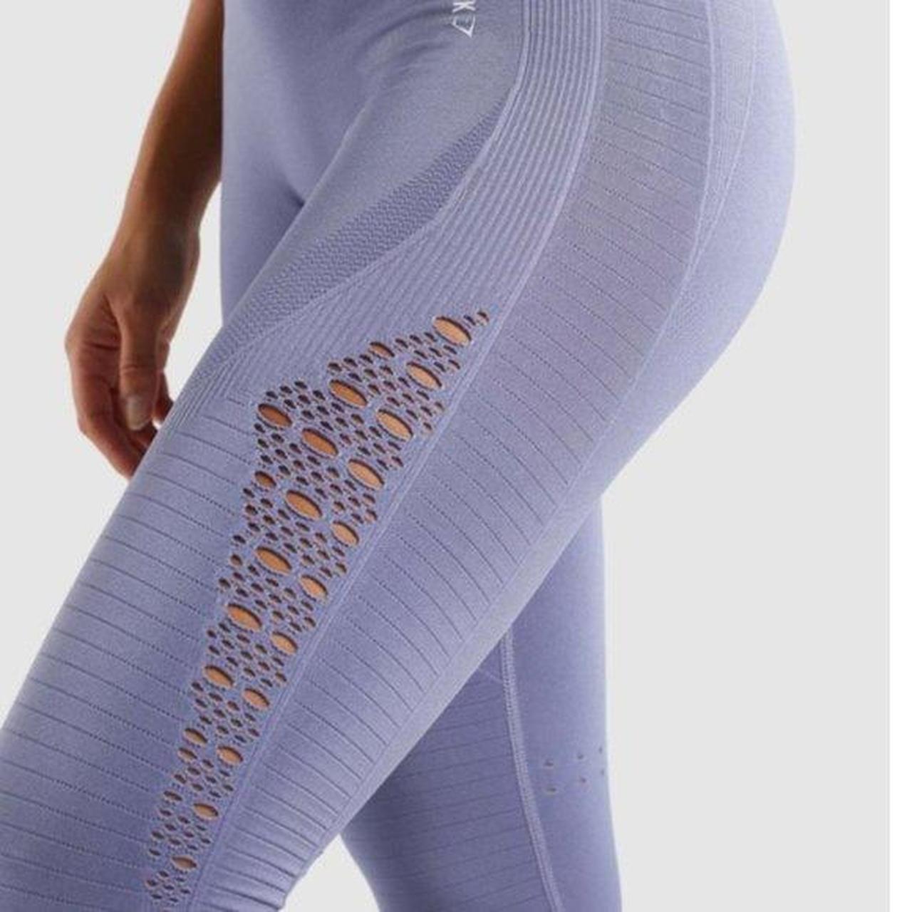 gym shark energy seamless leggings in steel blue