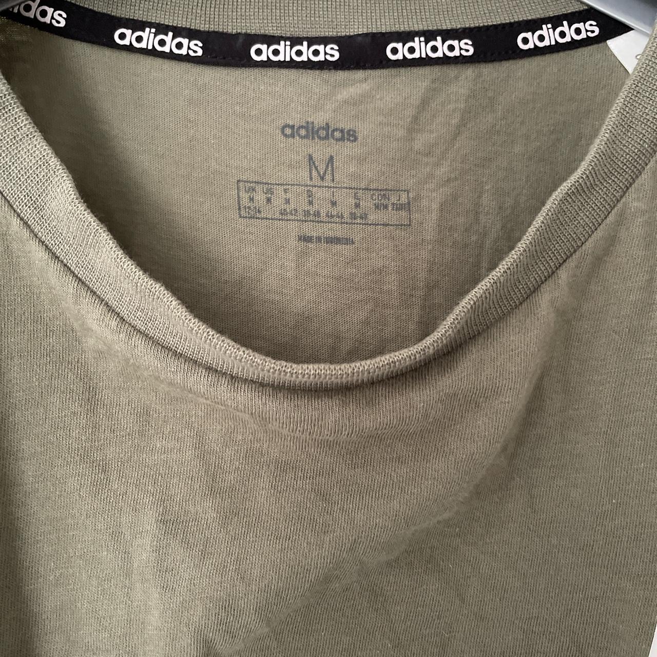 Adidas Women's Khaki Crop-top | Depop