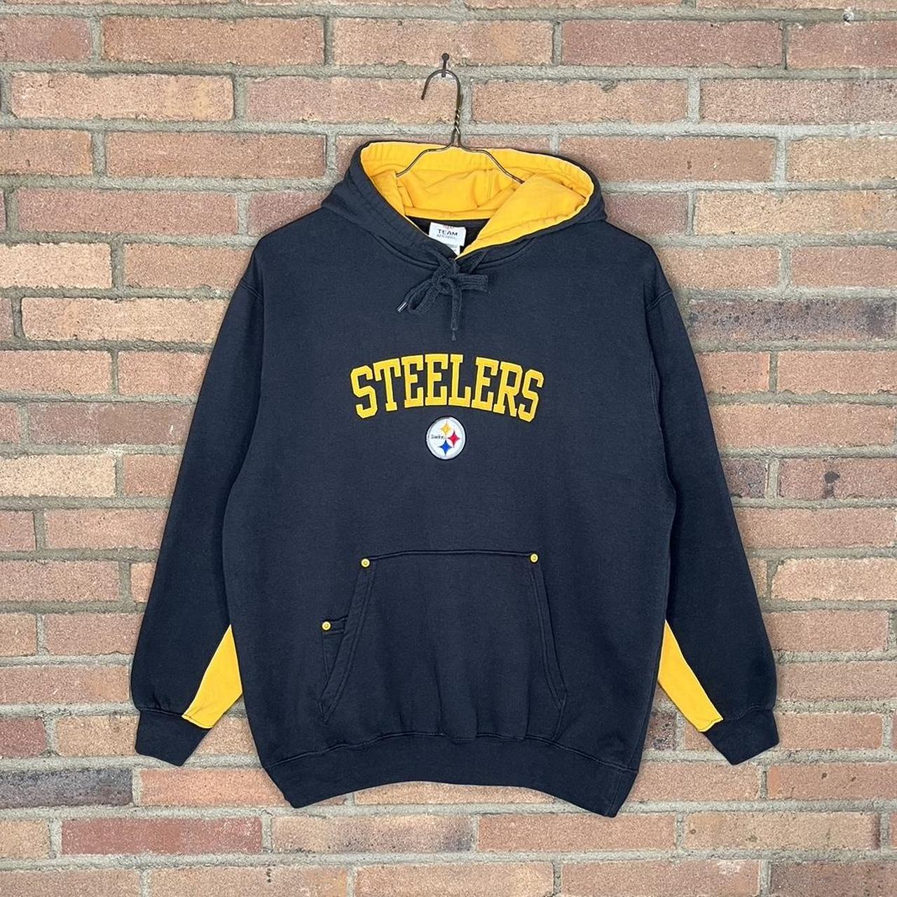 Vintage Pittsburgh Steelers hooded sweatshirt - Depop