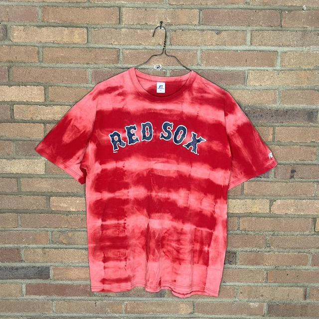 Boston Red Sox Tie Dye Double Sided Shirt Size - Depop