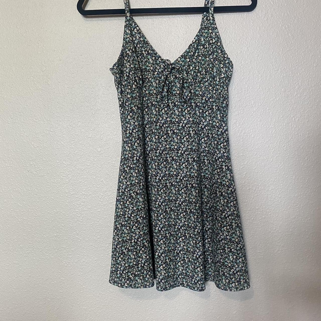 Forever 21 Women's Blue and White Dress | Depop