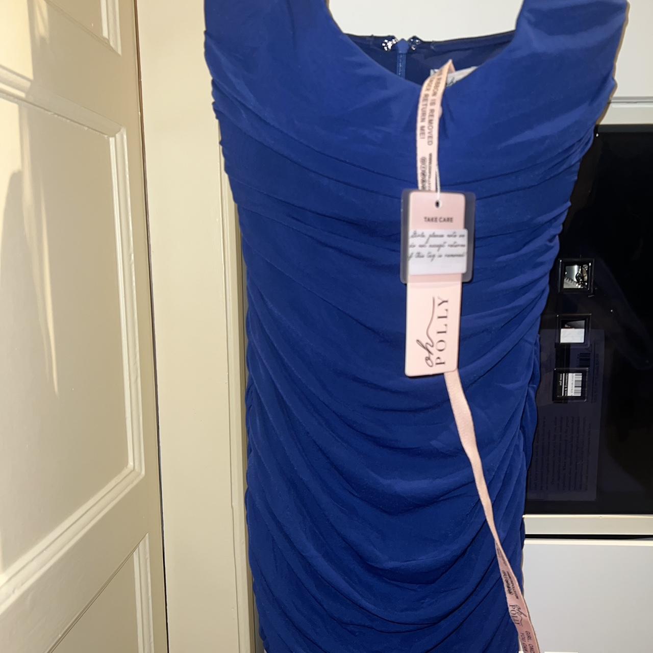Blue Oh Polly ruched dress Size 8 but first 610 Depop
