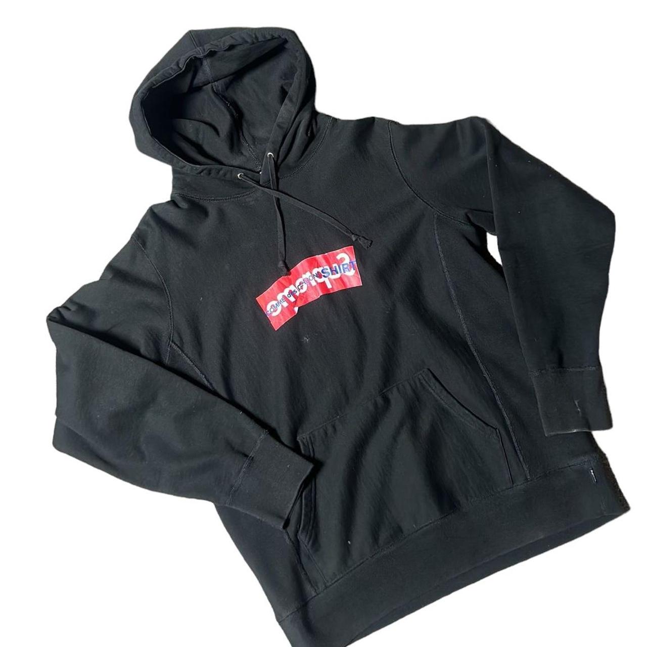 Supreme cdg deals black hoodie