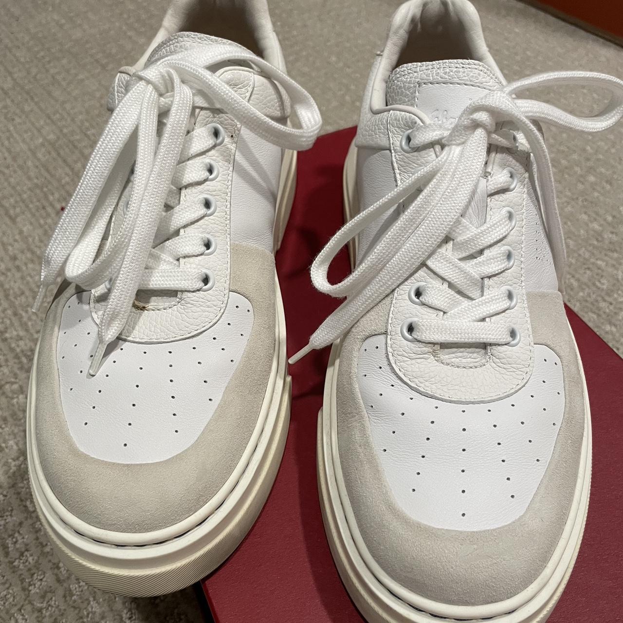 Salvatore Ferragamo - Cassina Lo Sneakers in White - | Depop