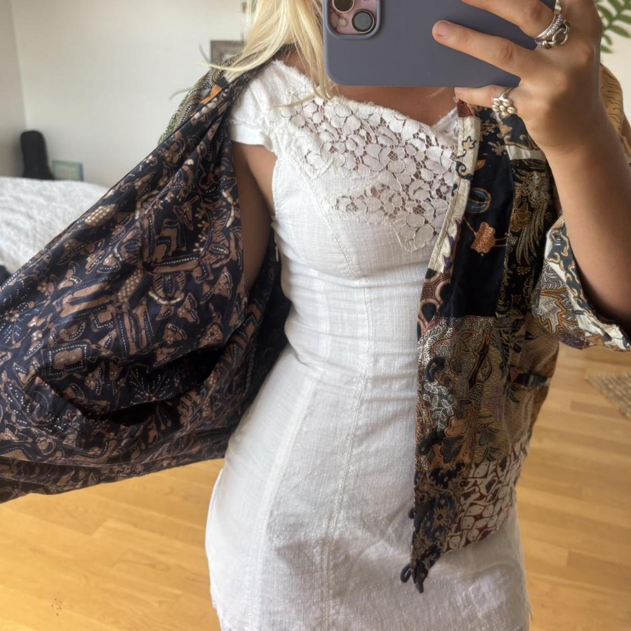 Women's Jacket - Multi/Brown - M – patchwork Bohe… - image 2