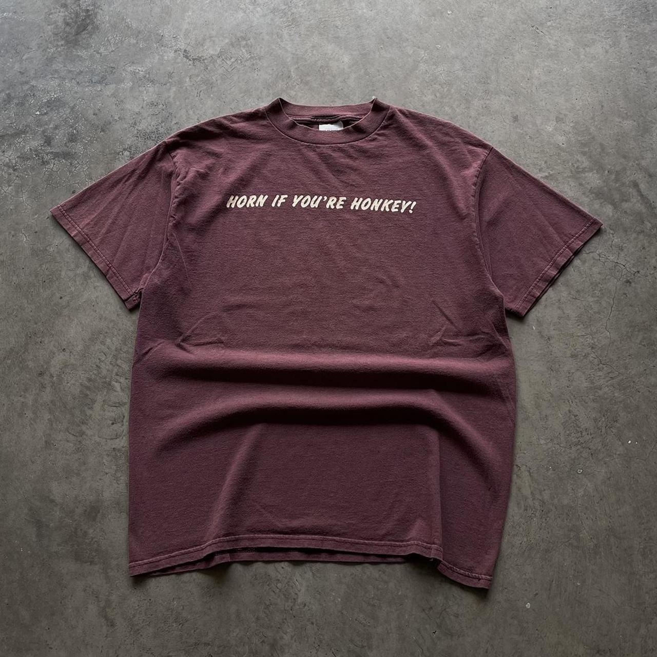 American Vintage Men's Burgundy T-shirt | Depop