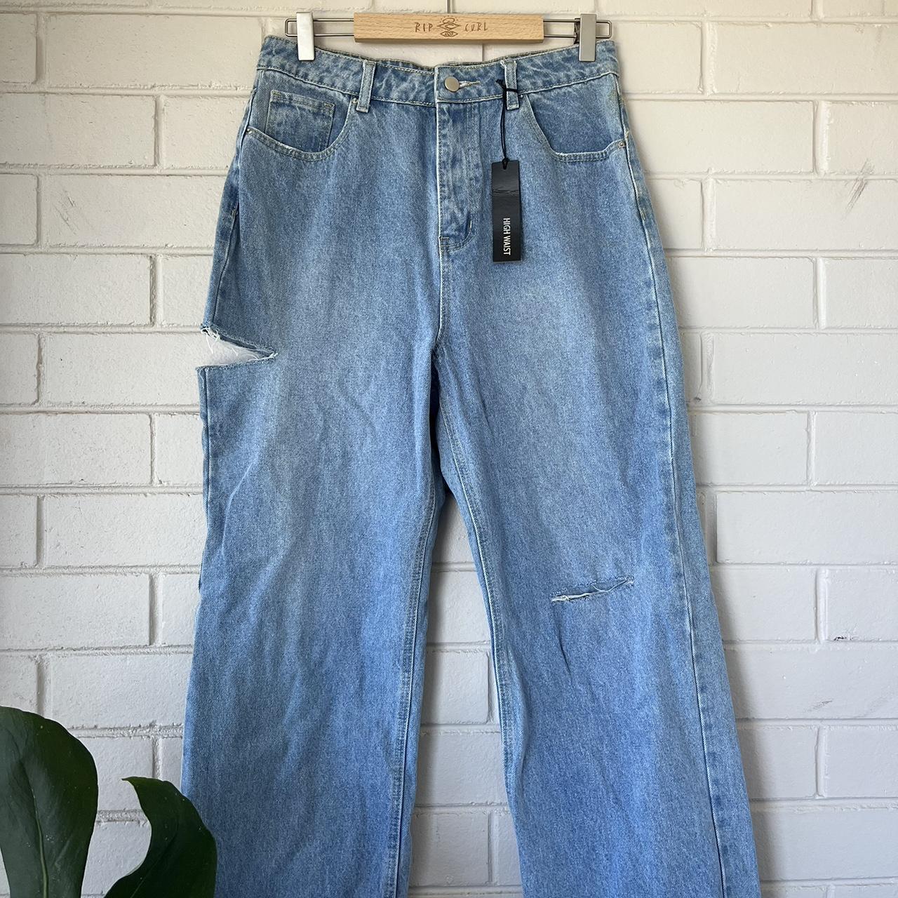 high waisted wide leg jeans / brand new with tags - Depop