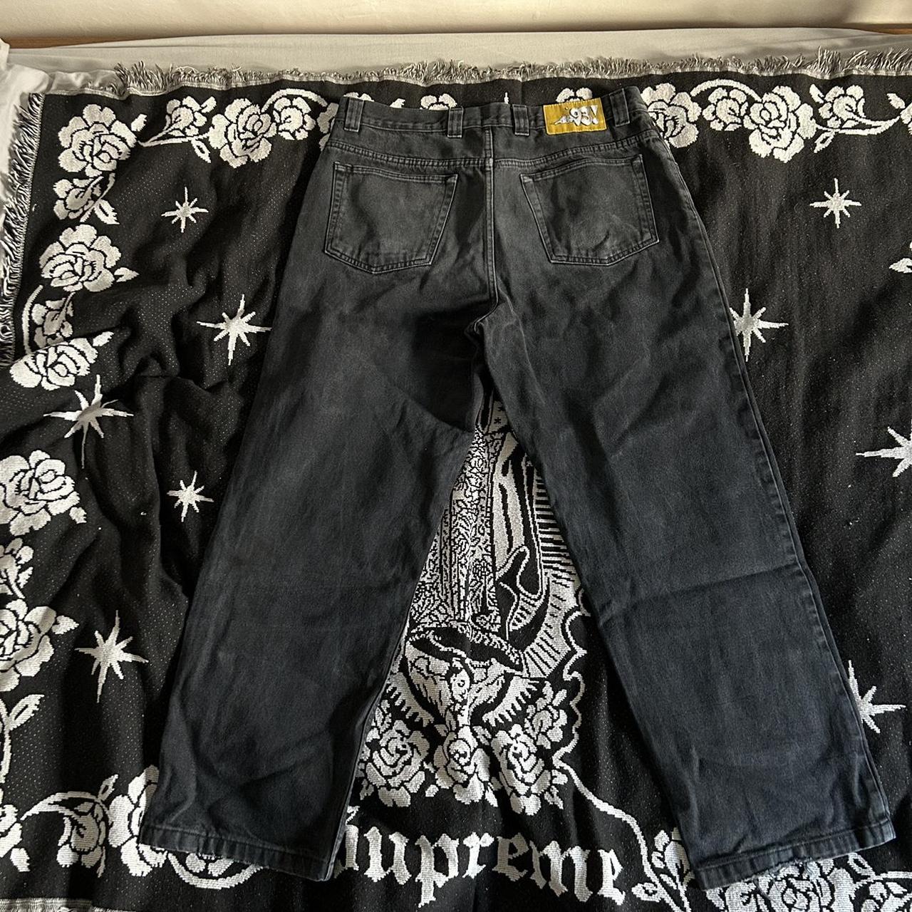 BLACK POLAR 93s JEANS. SIZE 34x32 FIT PRETTY MUCH... - Depop
