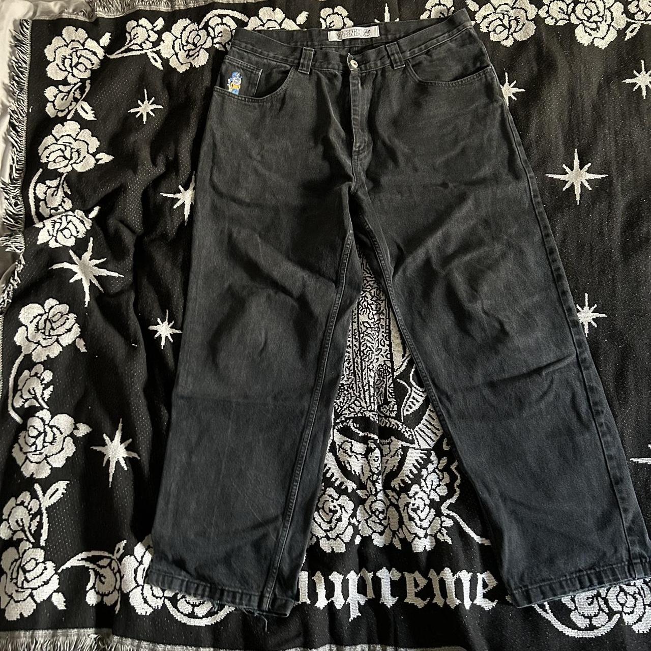 BLACK POLAR 93s JEANS. SIZE 34x32 FIT PRETTY MUCH... - Depop