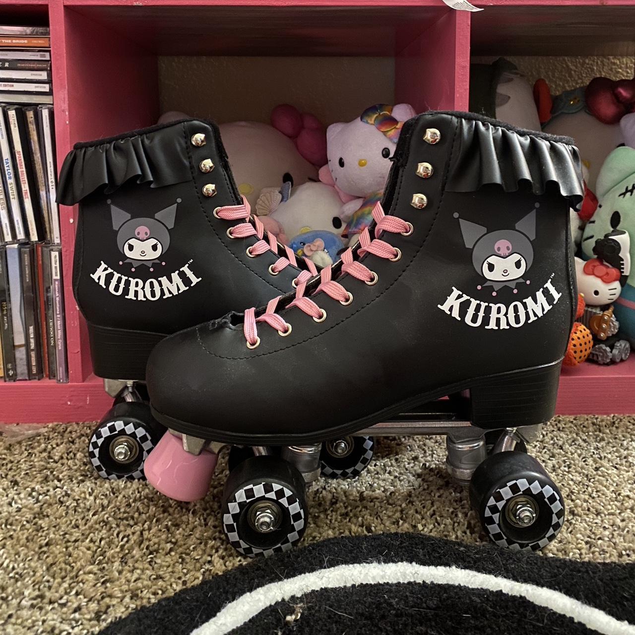 Kuromi Dolls Kill Roller Skates Out of box, barely... Depop