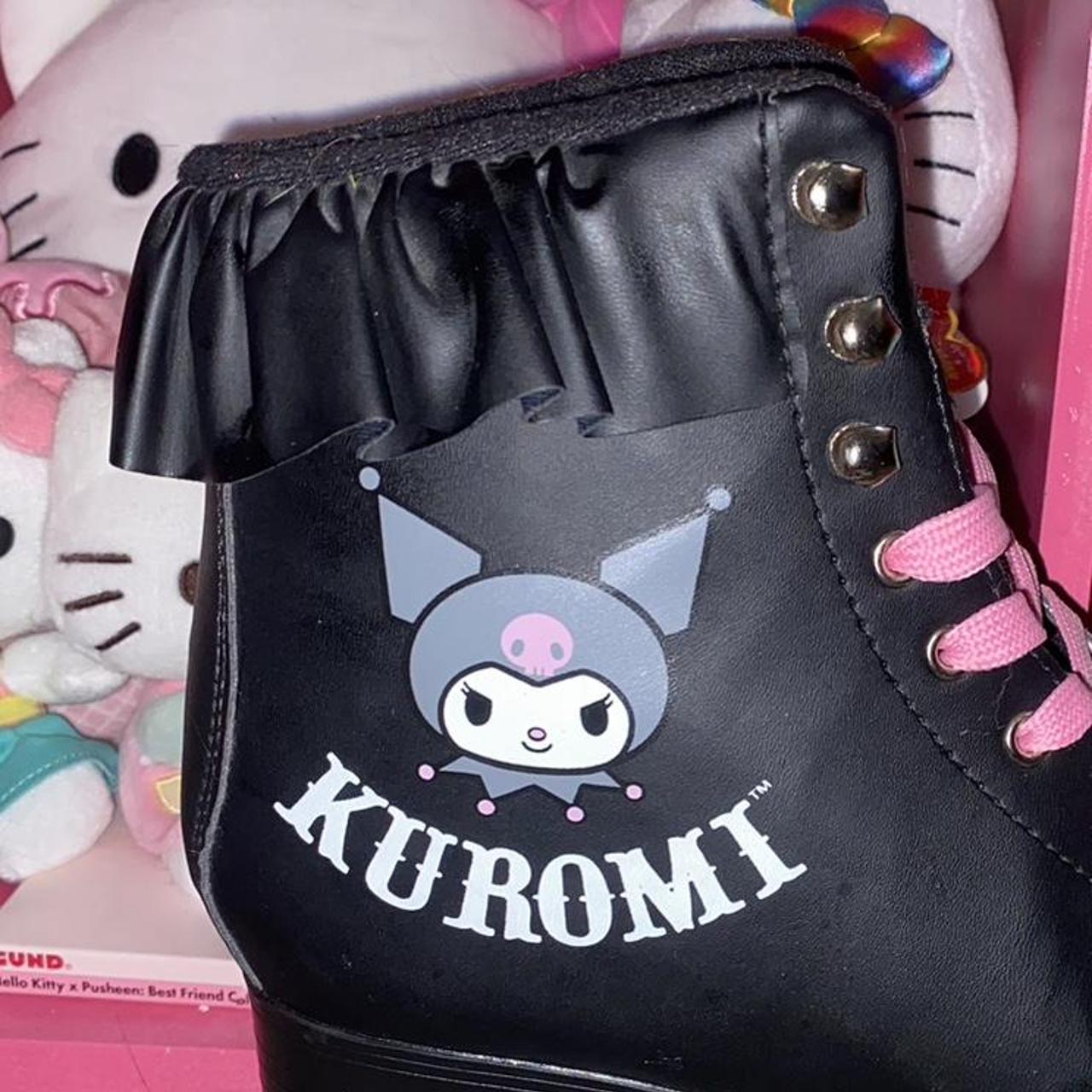 Kuromi Dolls Kill Roller Skates Out of box, barely... Depop
