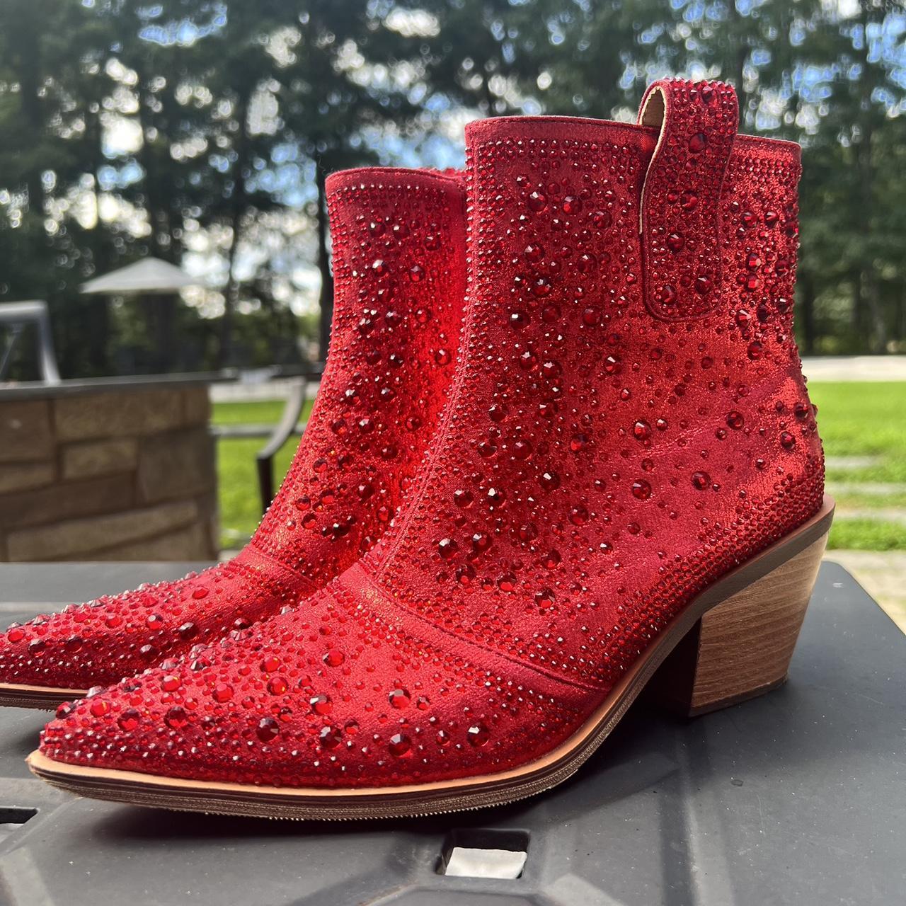 resonda fashion leather ankle bootie