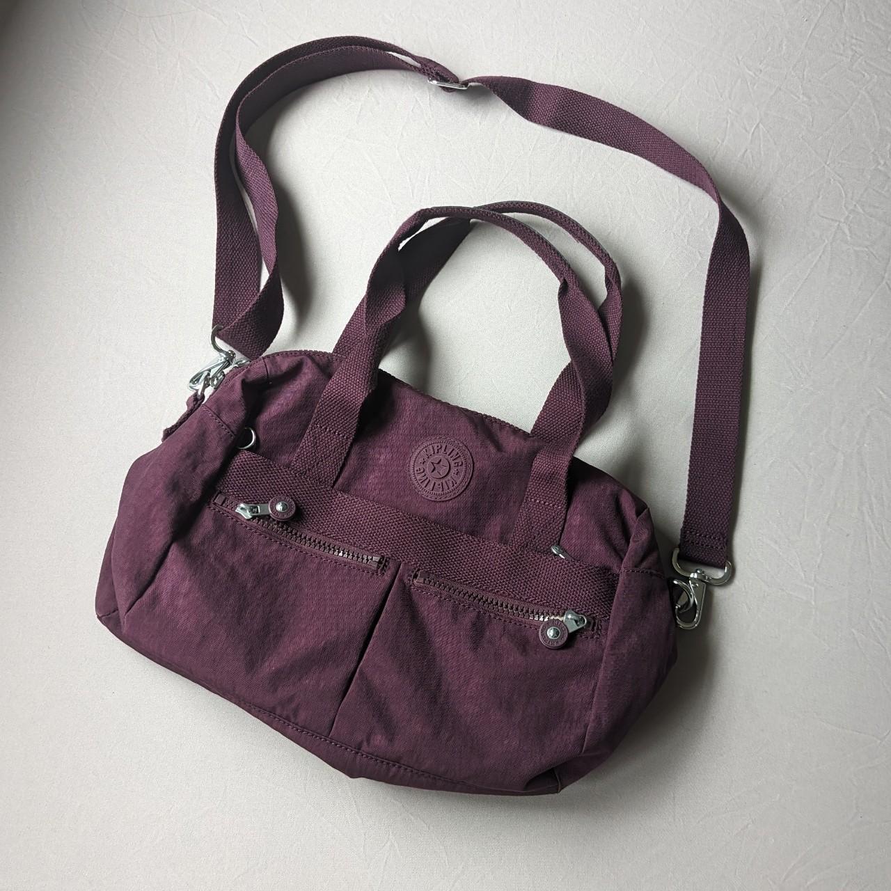 Kipling Klara plum tote handbag Featuring a... - Depop