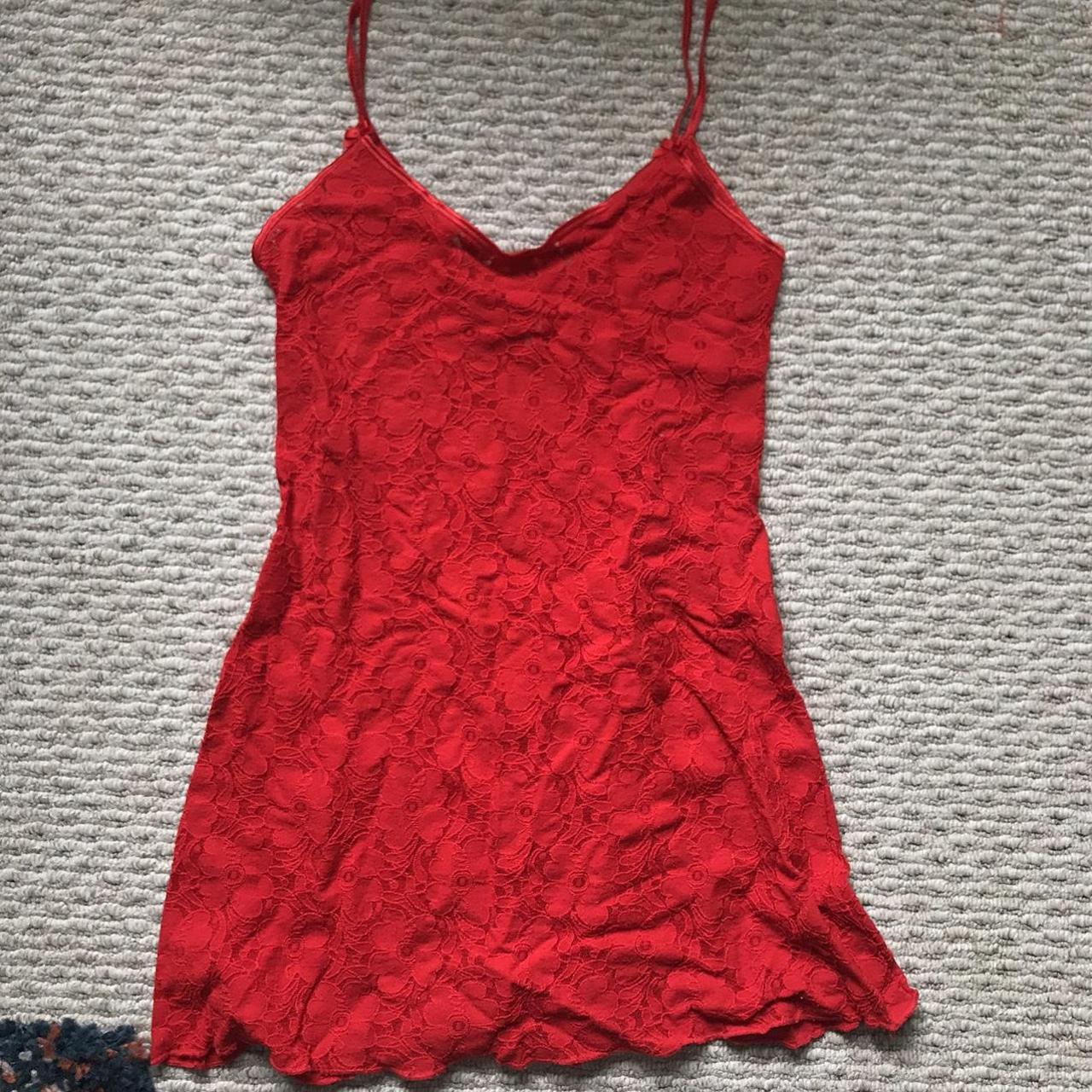 Vintage red mini dress! Labeled a size medium, but... - Depop