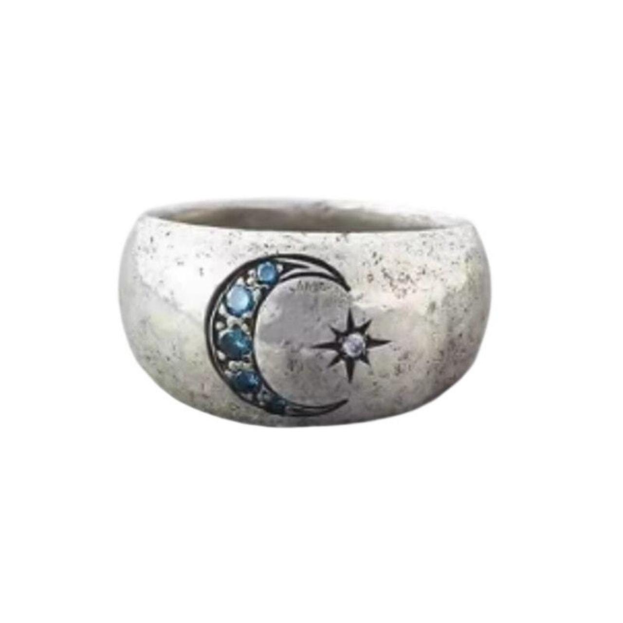 Source Unknown Men's Ring - Silver/Blue – Discove… - image 2