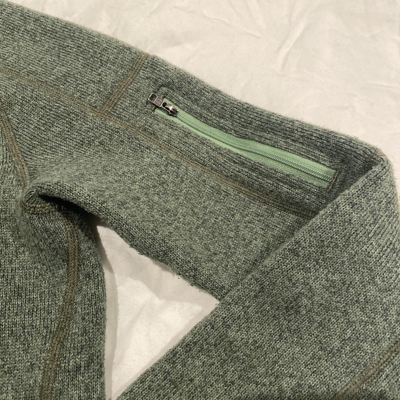 Patagonia quarter-zip in green/forest with arm... - Depop