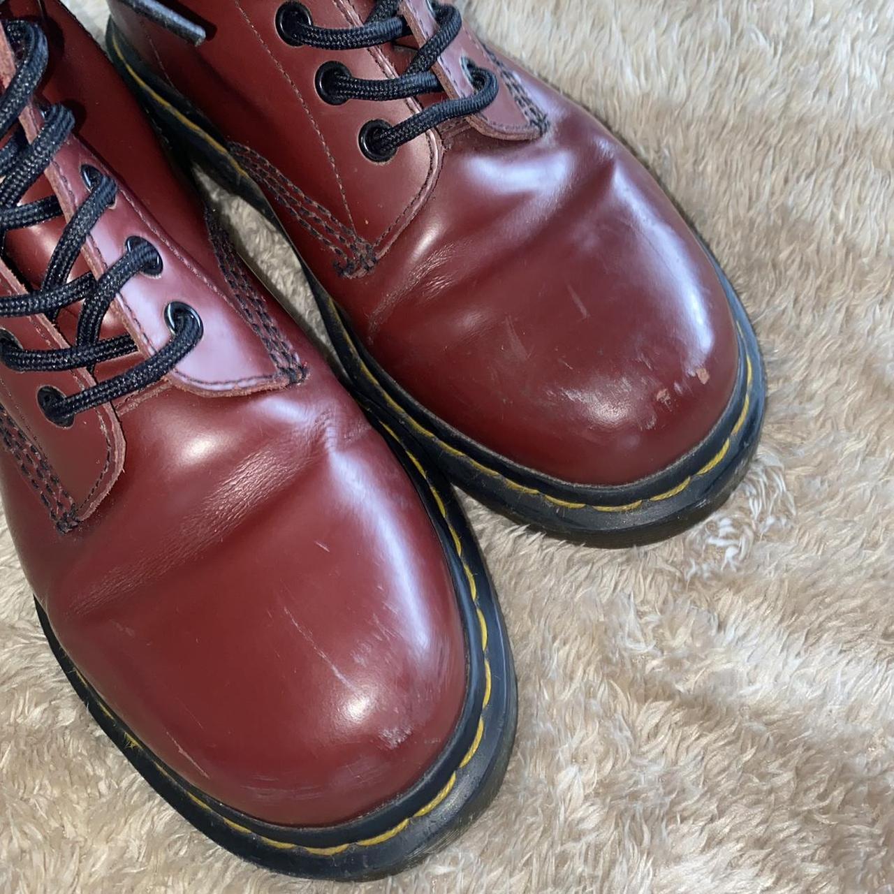 Maroon Doc Martens 1460 Cherry Smooth Leather 🍒... - Depop