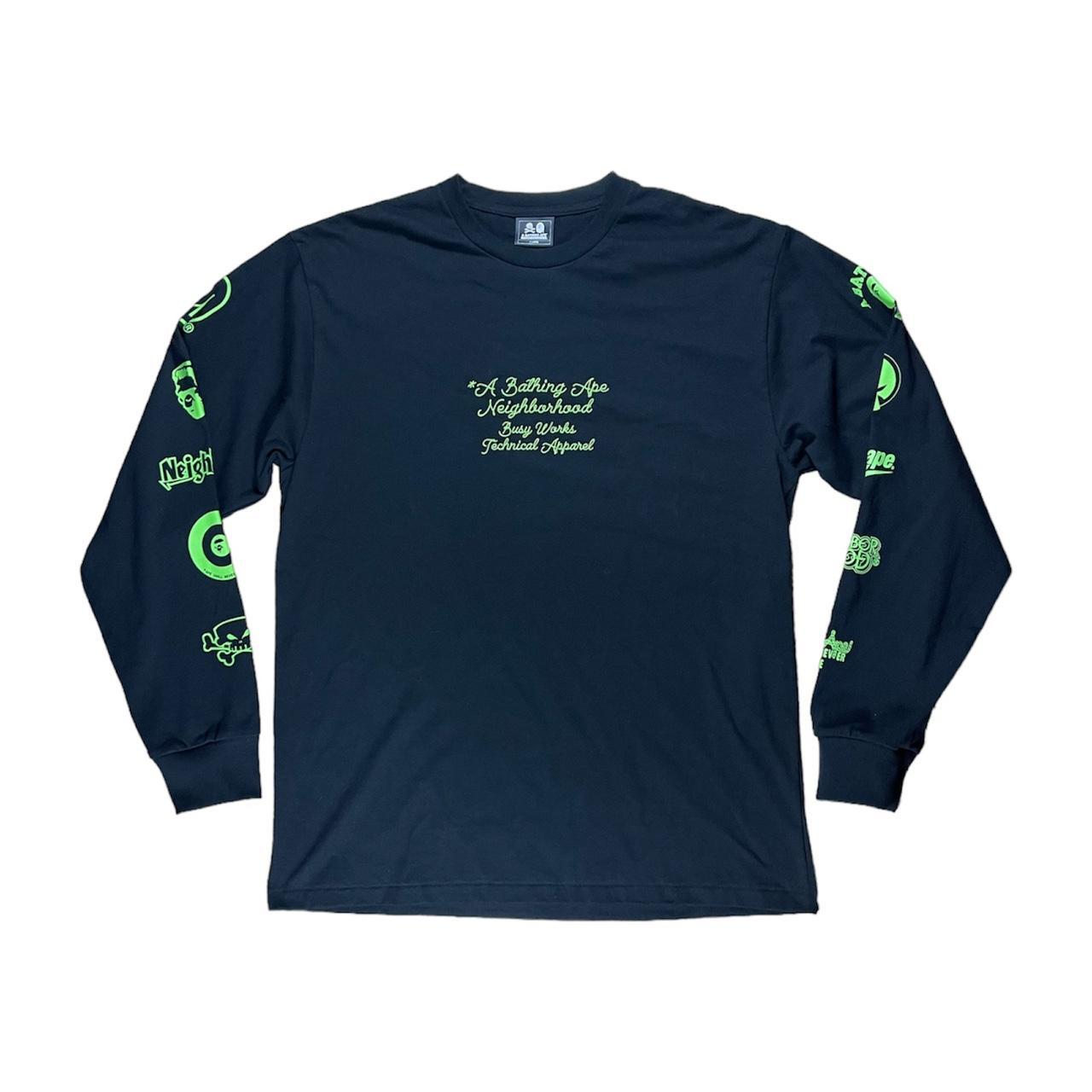 トップス A BATHING APE NEIGHBORHOOD L/S Tee NEIGHBORHOOD 新品 エイプ A BATHING APE x ネイバーフッド L/S