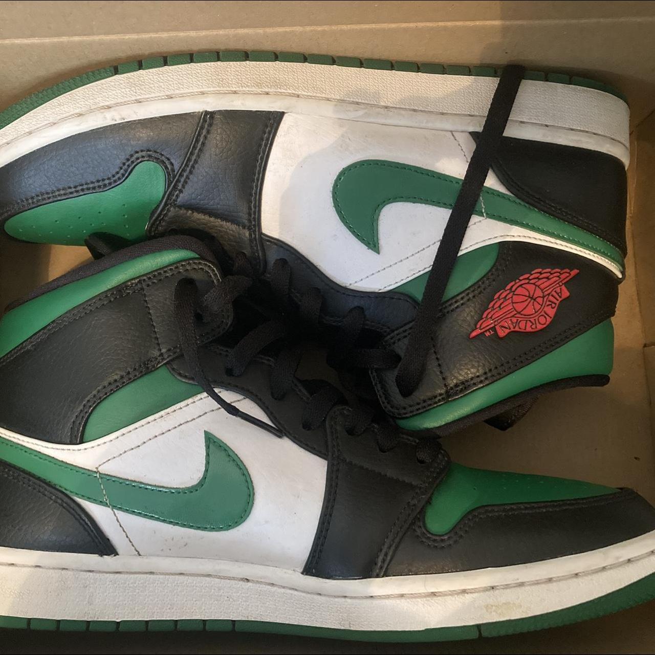 Jordan Mids, Green Toe jordan’s, size 10 uk, in... - Depop