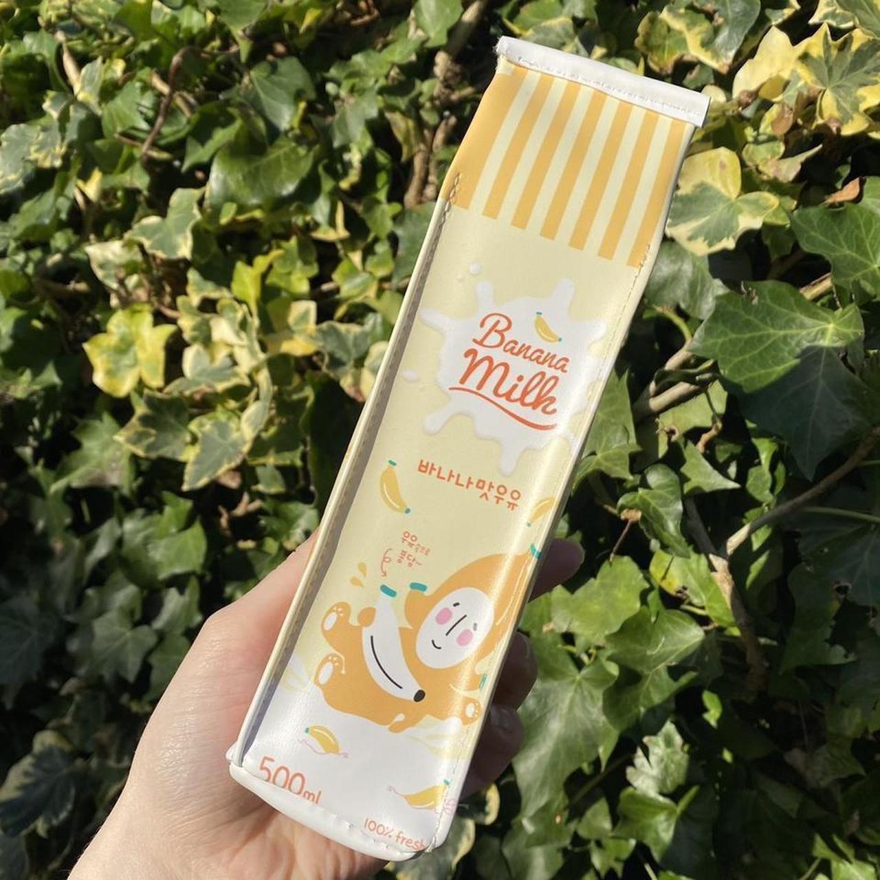 Kawaii Banana Milk Pencil Case Yellow pencil Depop
