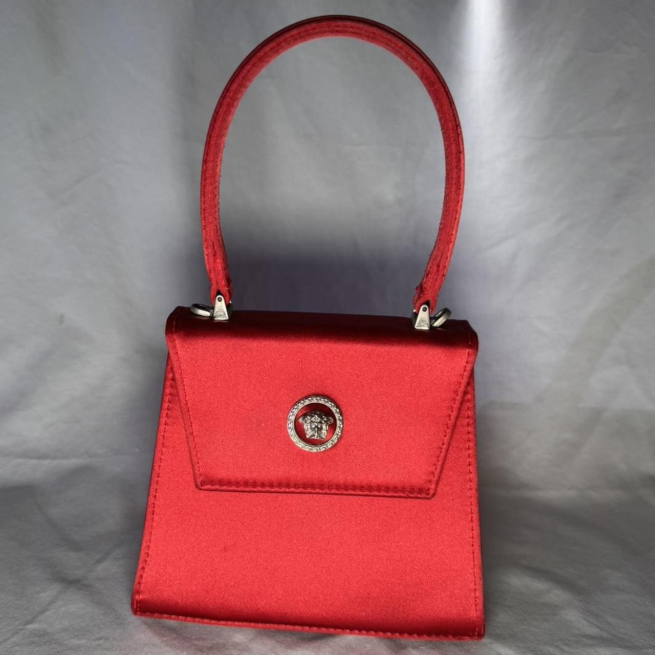 Vintage Gianni Versace Mini red satin bag #vintage | Depop