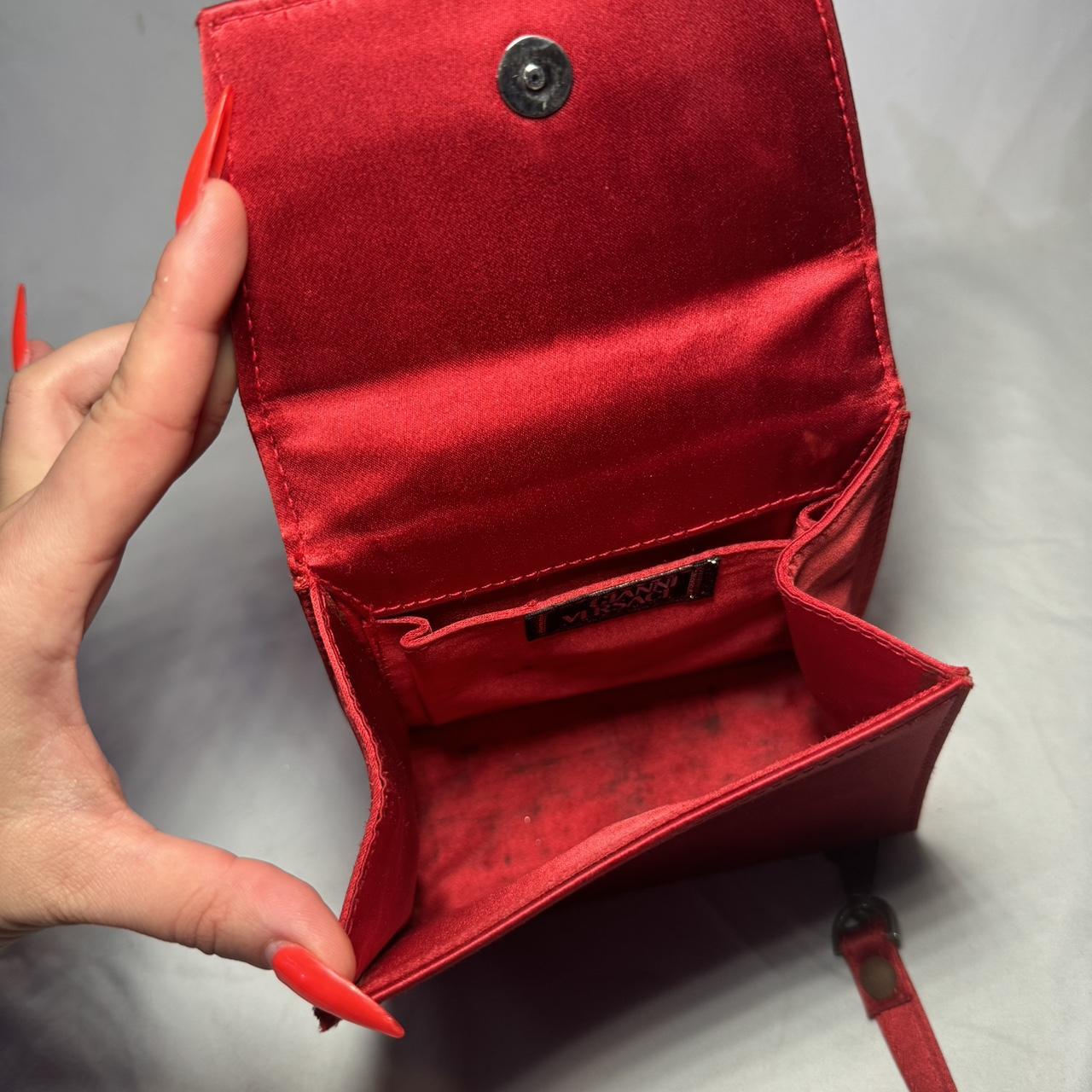 Vintage Gianni Versace Mini red satin bag #vintage | Depop