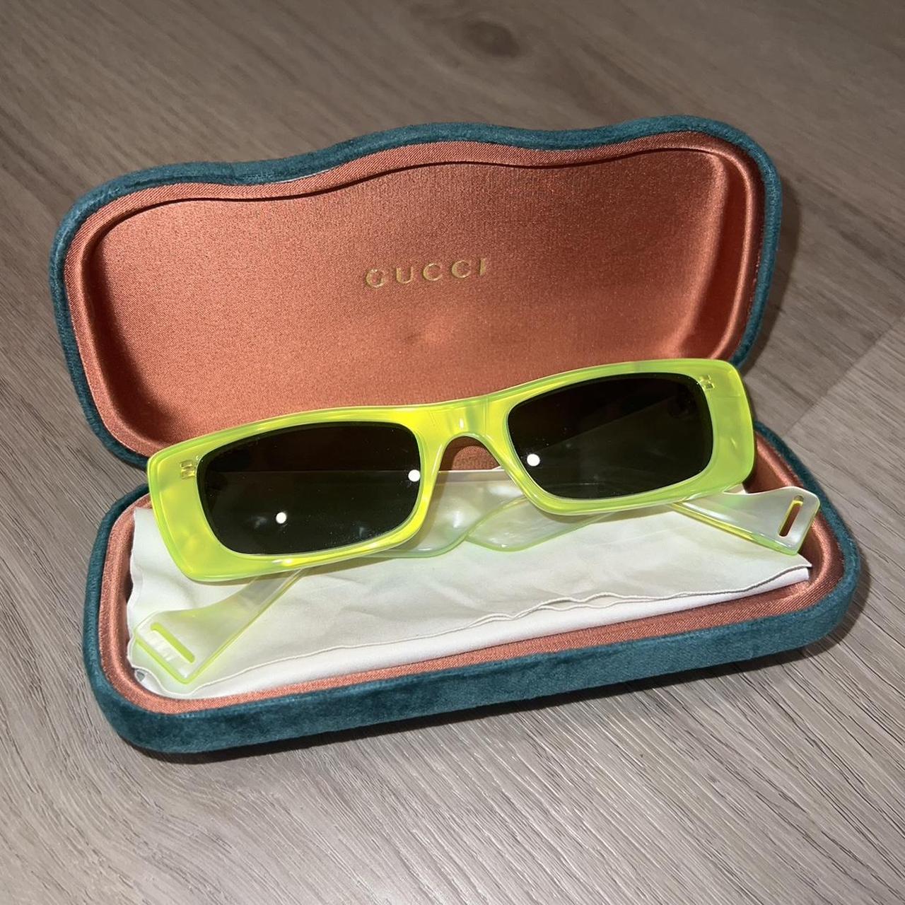 Lime green hotsell gucci sunglasses