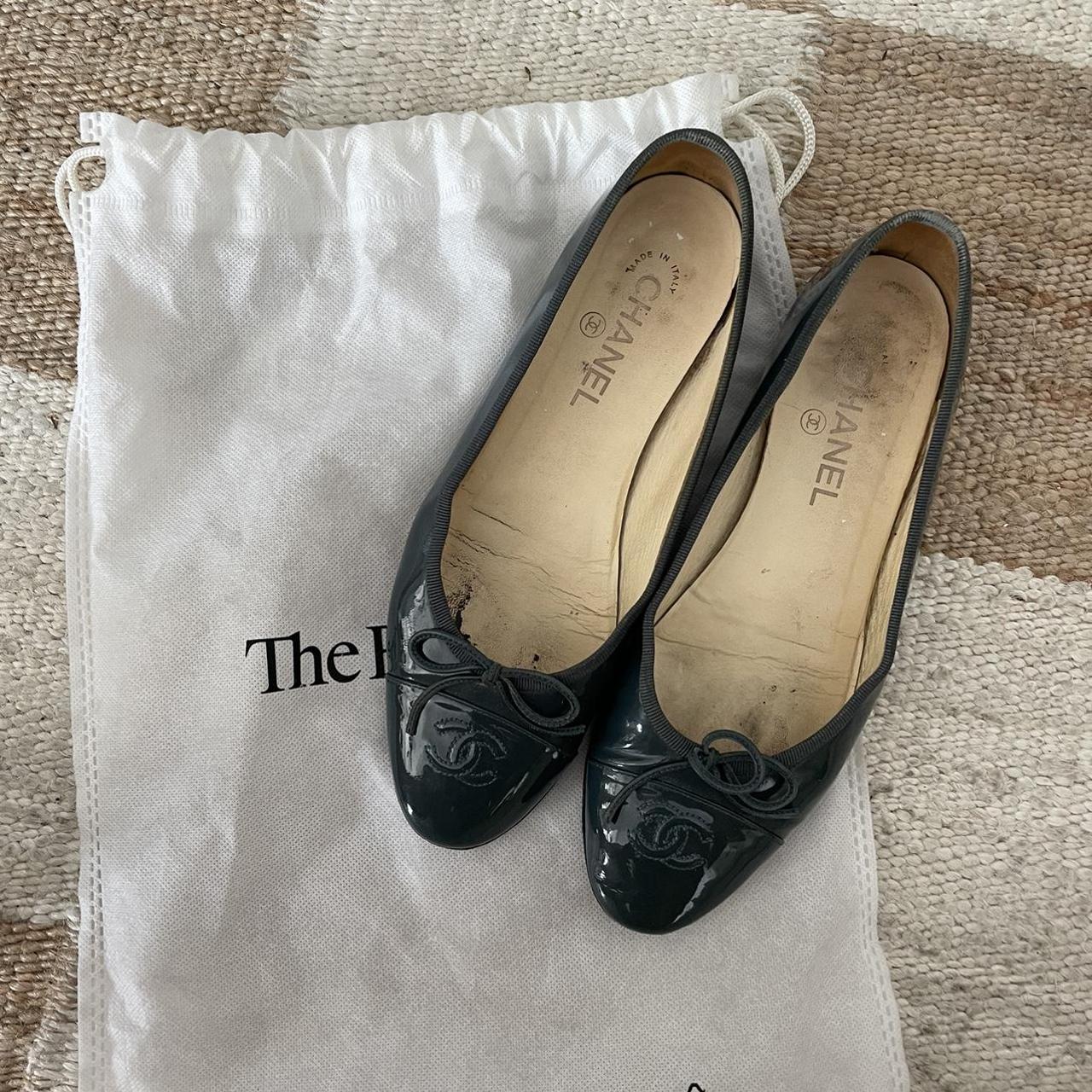 Chanel Women's Grey Balletshoes Depop