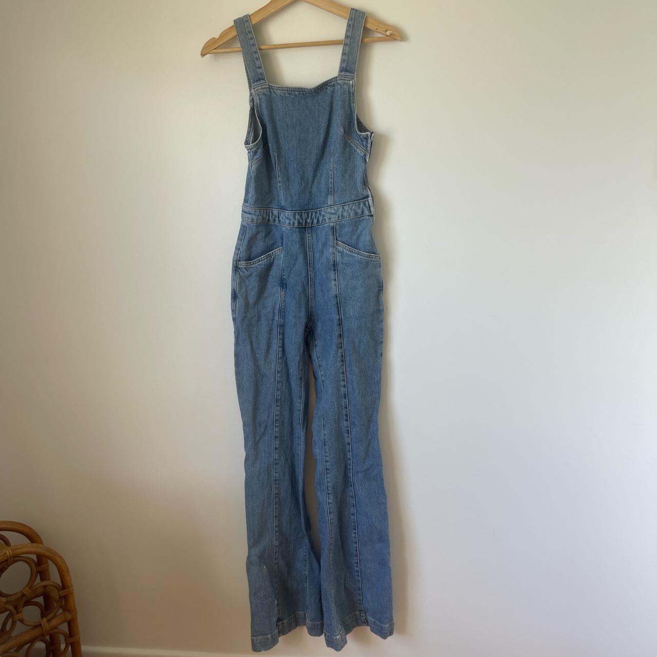 Free people denim Jumpsuit // overall !!! 🩵 The... - Depop