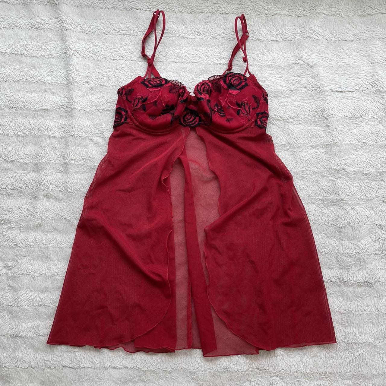 Women's Red and Black Corset | Depop