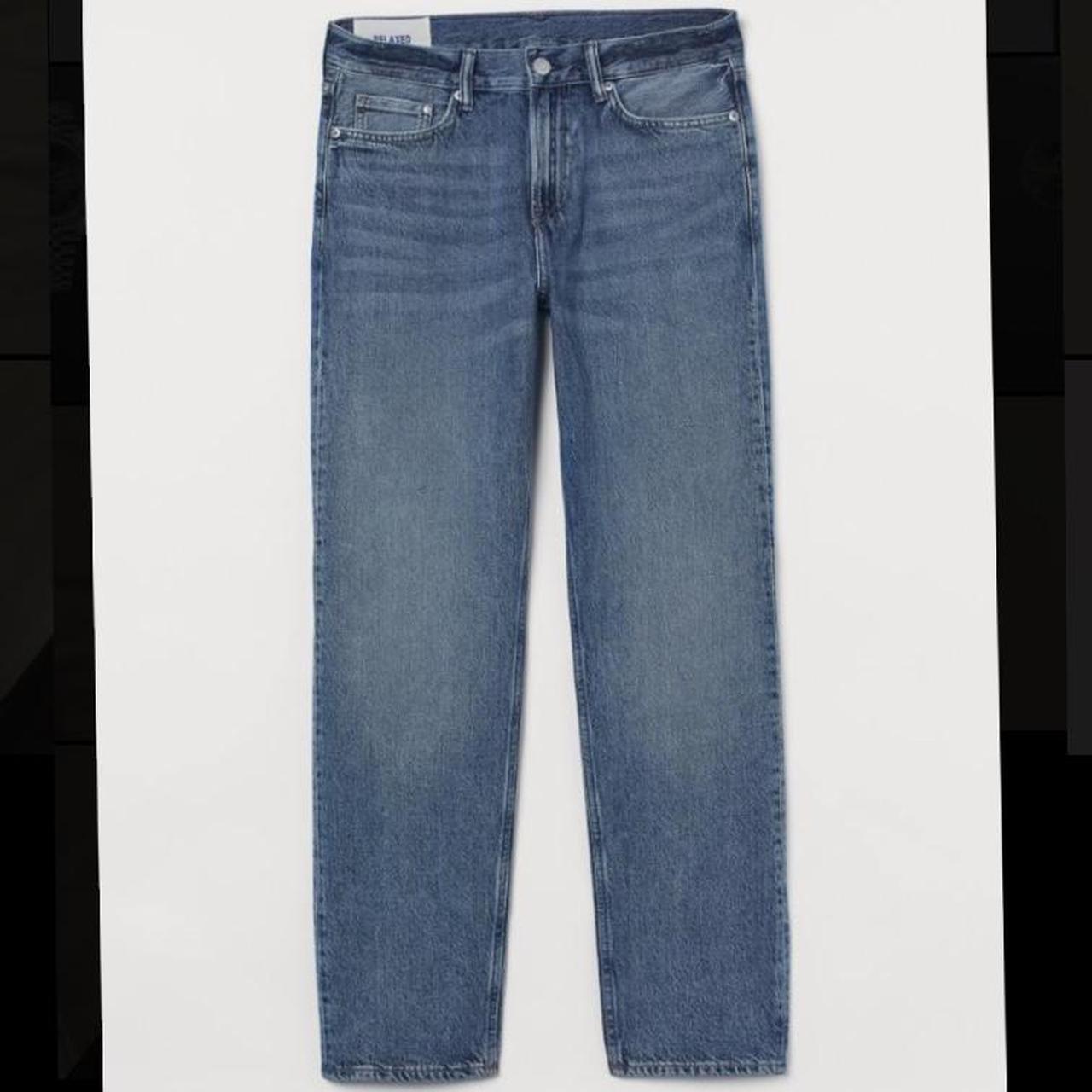 H&M Men’s Relaxed Jeans Denim Blue size 34/32... Depop