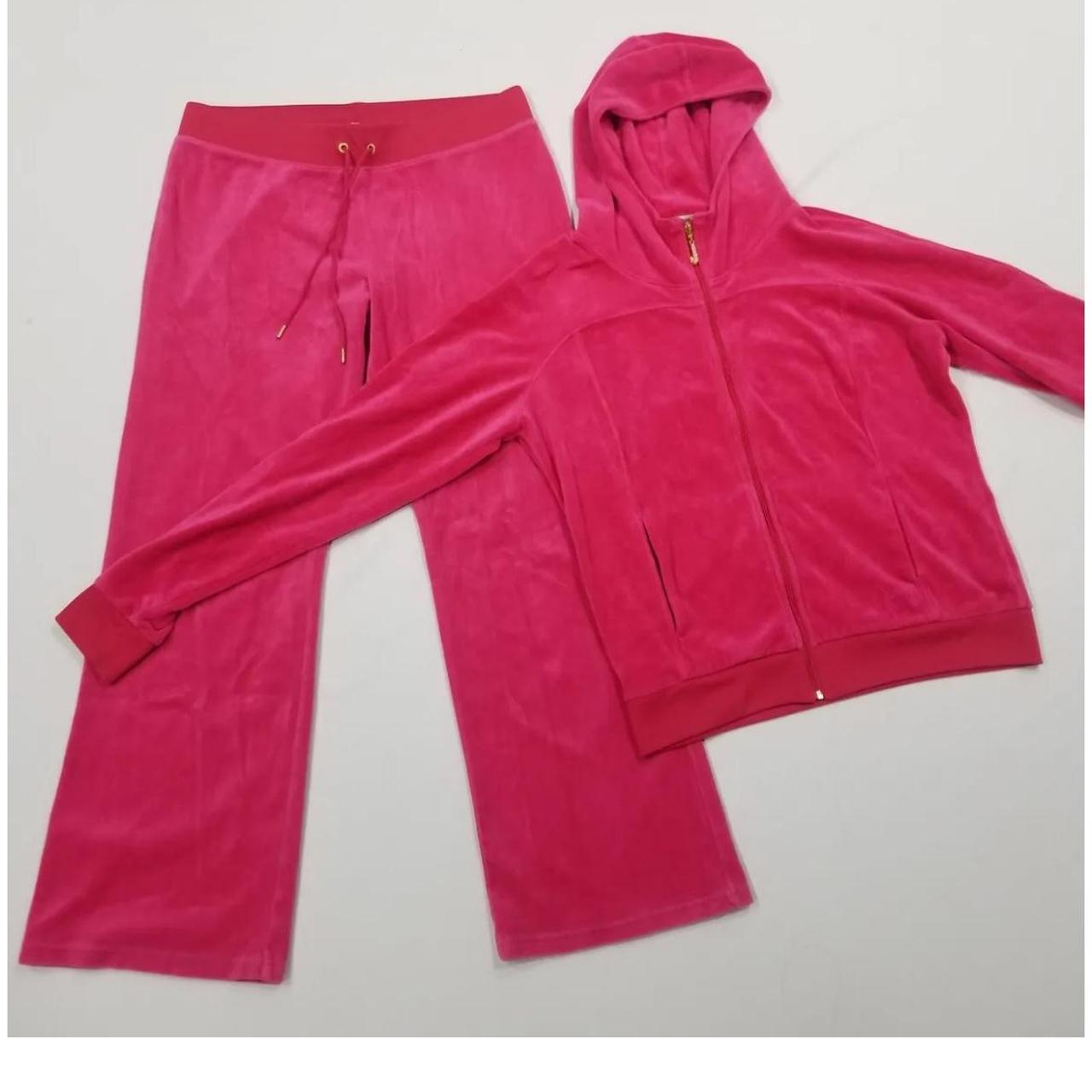 Juicy Couture TrackSuit Set Hot Pink Jacket Pants. Depop