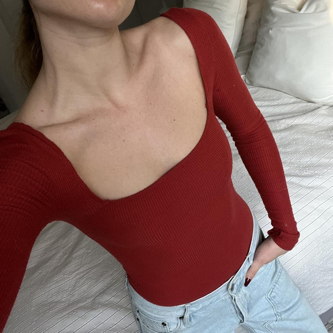 Red Body Suit From Urban Outfitters Depop