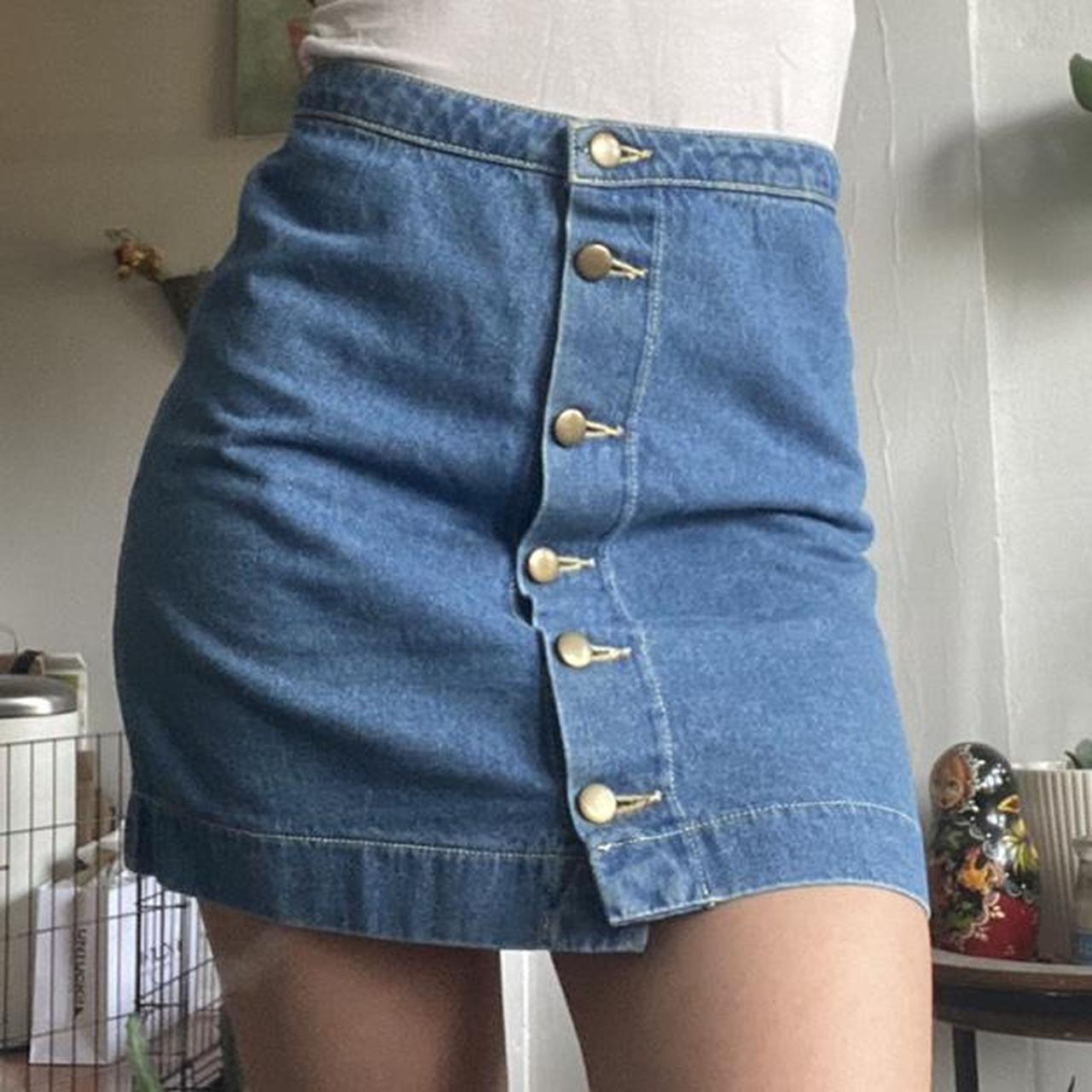 American apparel outlet button down skirt