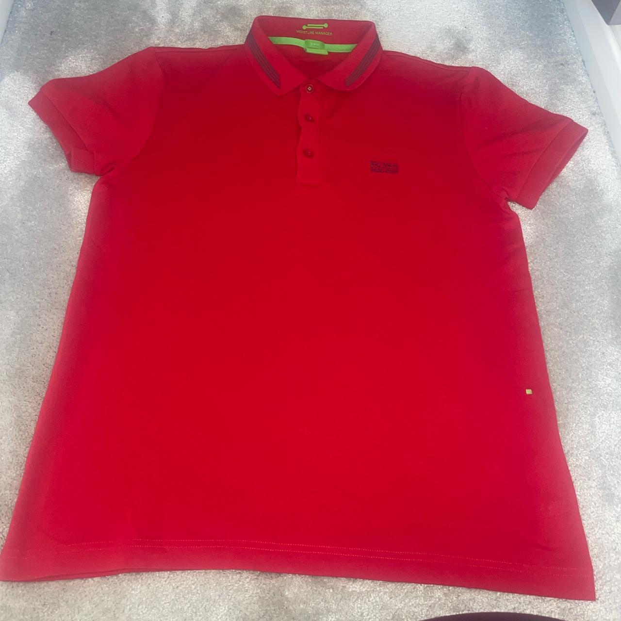 Mens Hugo boss polo red size small Depop