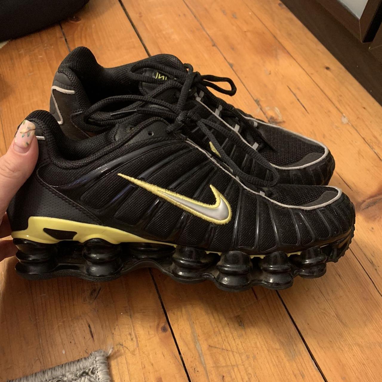 Nike Shox TL black and yellow, bought these on here... - Depop