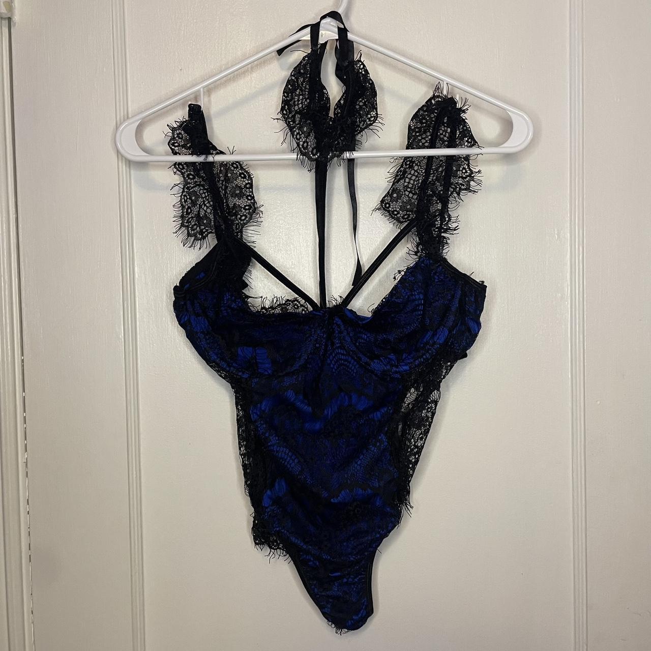 Black lingerie-bodysuit - Depop