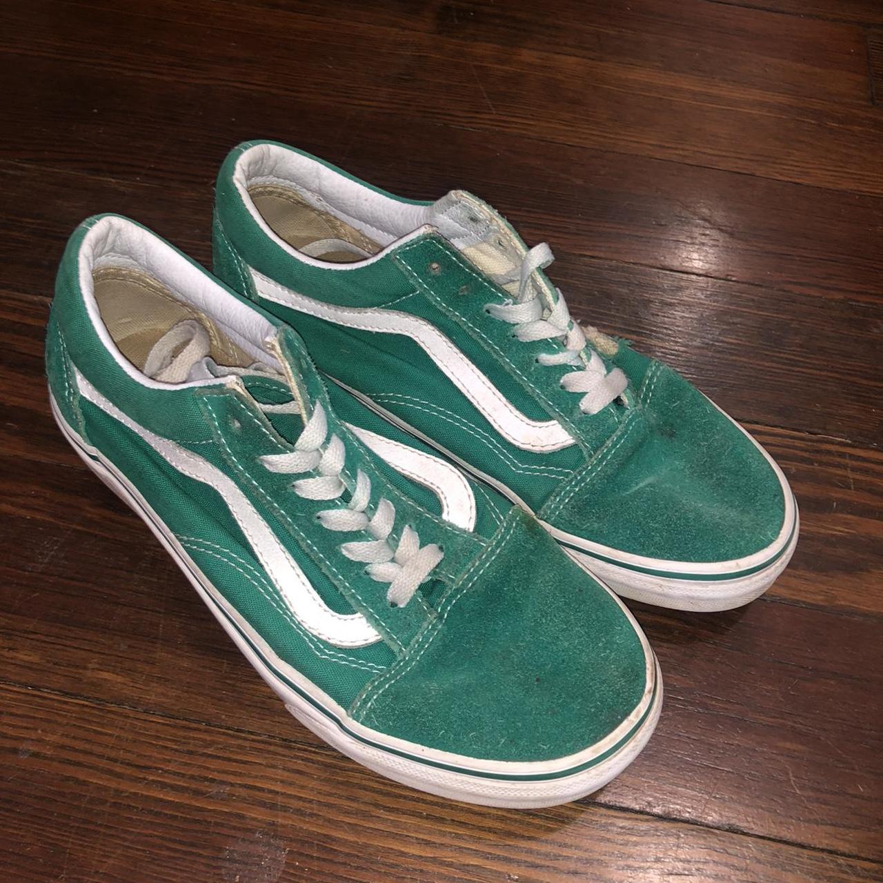 Dark green Old Skool Vans Rareee it was so hard to... - Depop