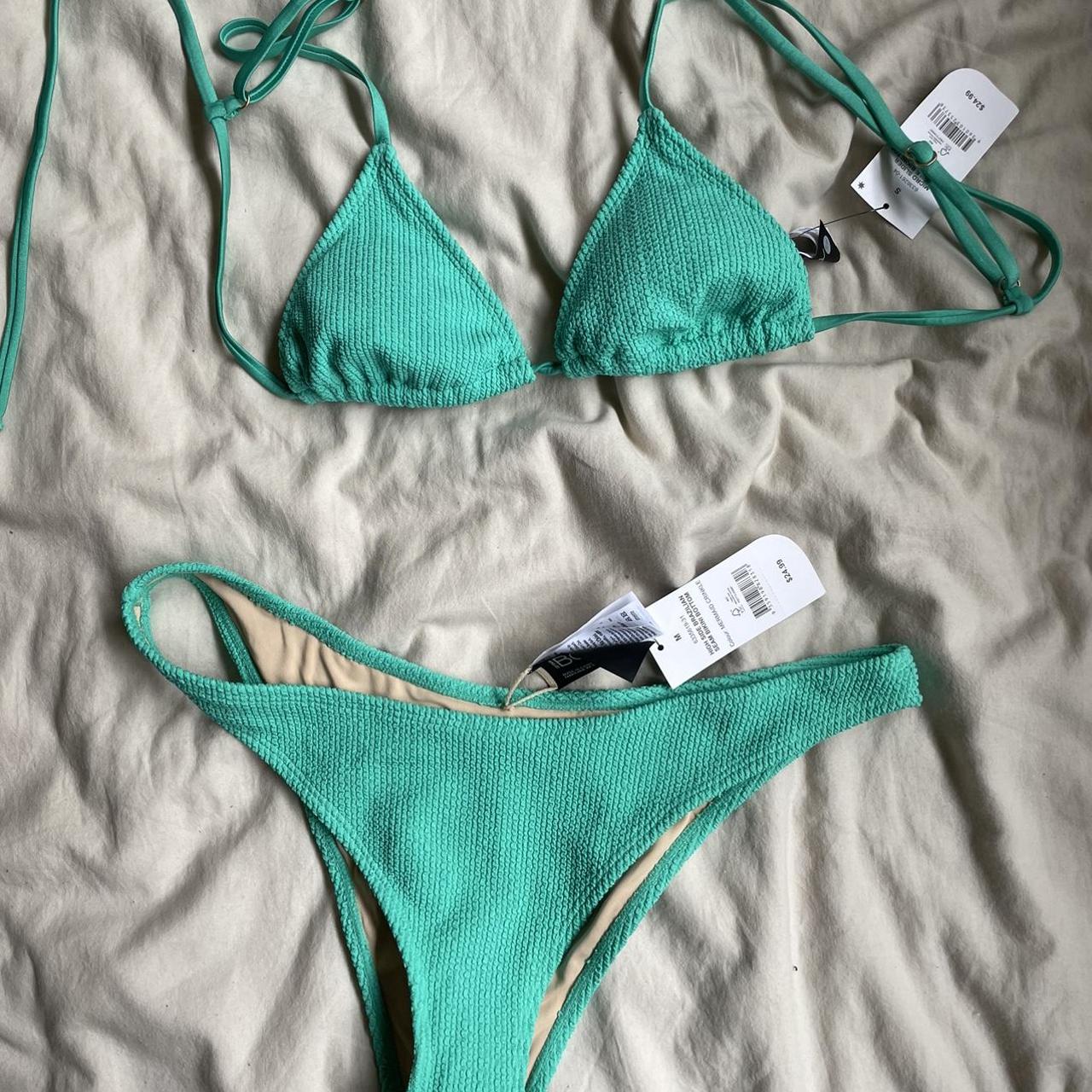 Cotton on aqua green bikini never worn with tags,... - Depop