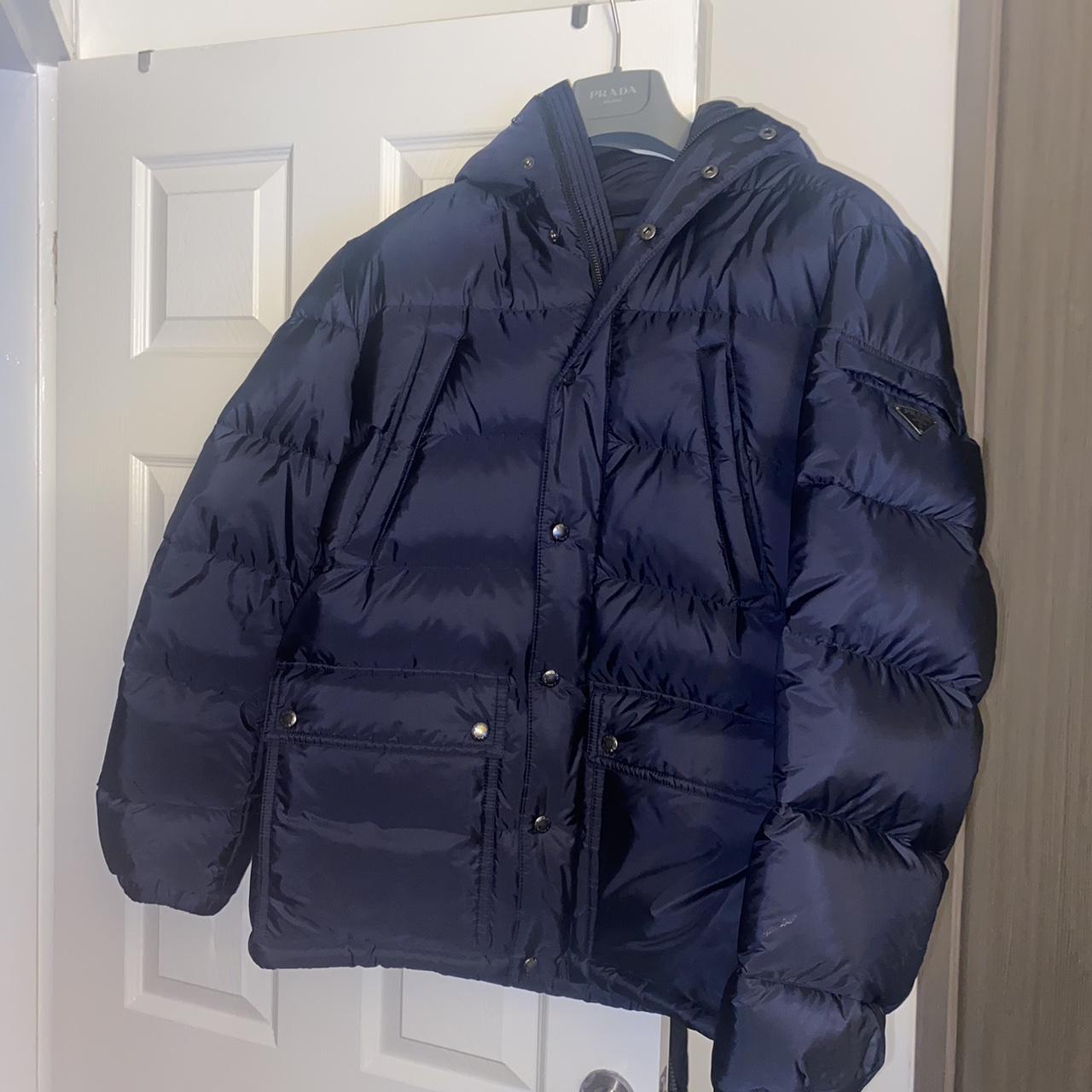 Prada Men's Navy Coat | Depop