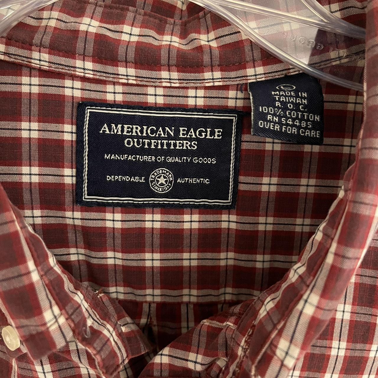 Vintage American Eagle Outfitters plaid button down... - Depop